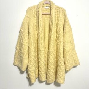 Cozy Yellow Cable Knit Sweater